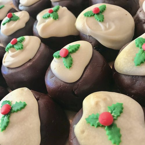 Choc Fudge Xmas Puddings - Michele Menchin