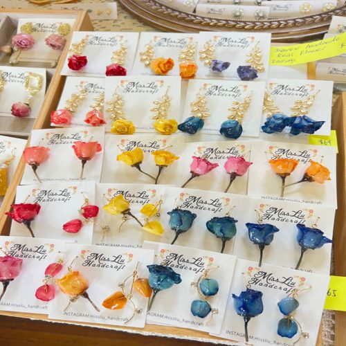 missliu_handcraft real flower earring - Carol Liu