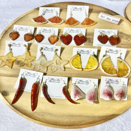 missliu_handcraft real fruit earring - Carol Liu